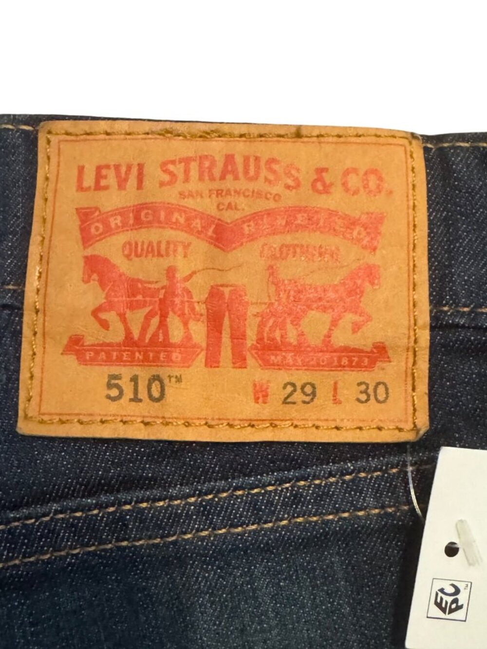 Levis 510 Skinny Fit Mens Jeans W29 L30 Dark Wash Denim Stretch - Picture 3 of 4